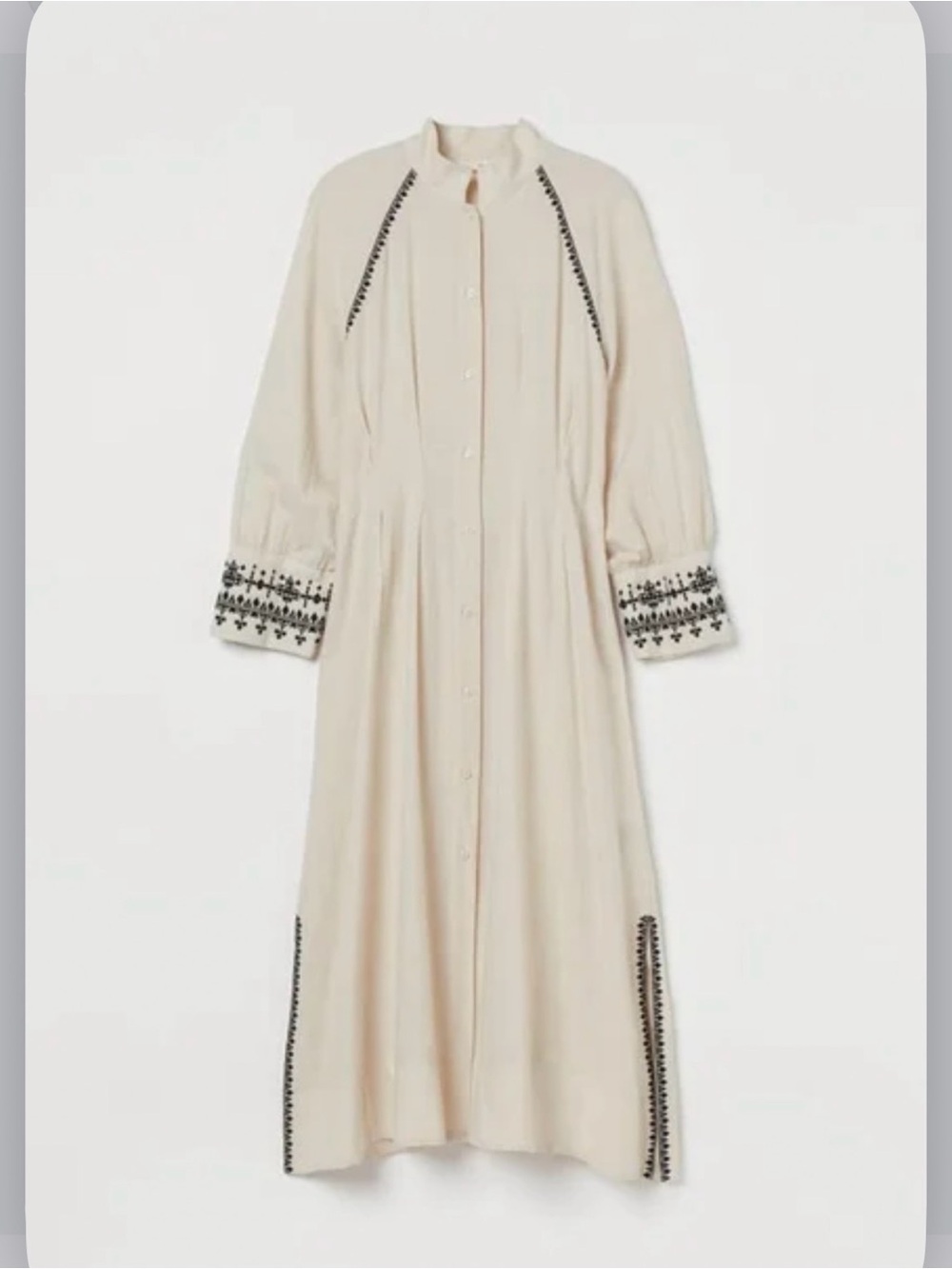Linen embroidered tunic dress
